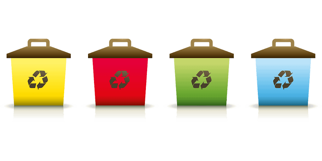 recycling waste bins